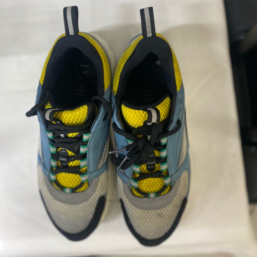 Dior B22 Trainer Blue Yellow Size 8M - Picture 6 of 12